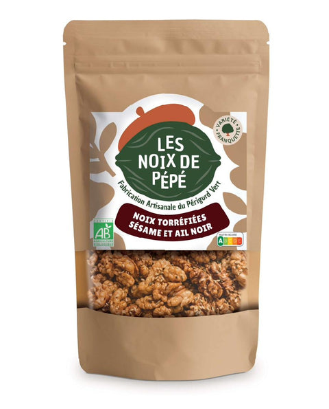 Cerneaux torréfiés au sésame et à l'ail noir
